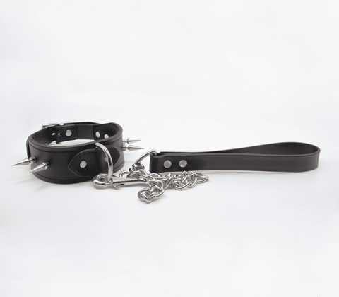 Love In Leather Fetish Play Leather & Chain Lead - Collars and Leads