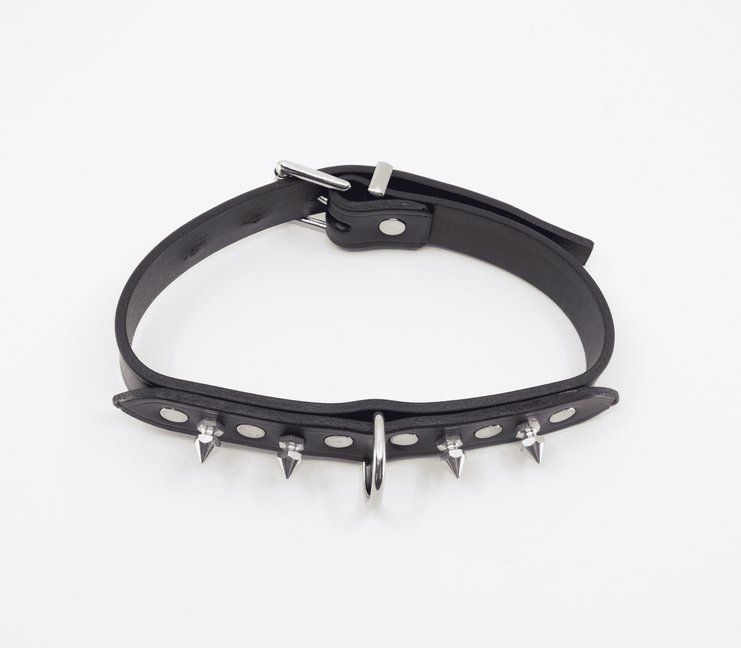 Love In Leather BDSM Collar With Short Dog Spikes Collars and Leads