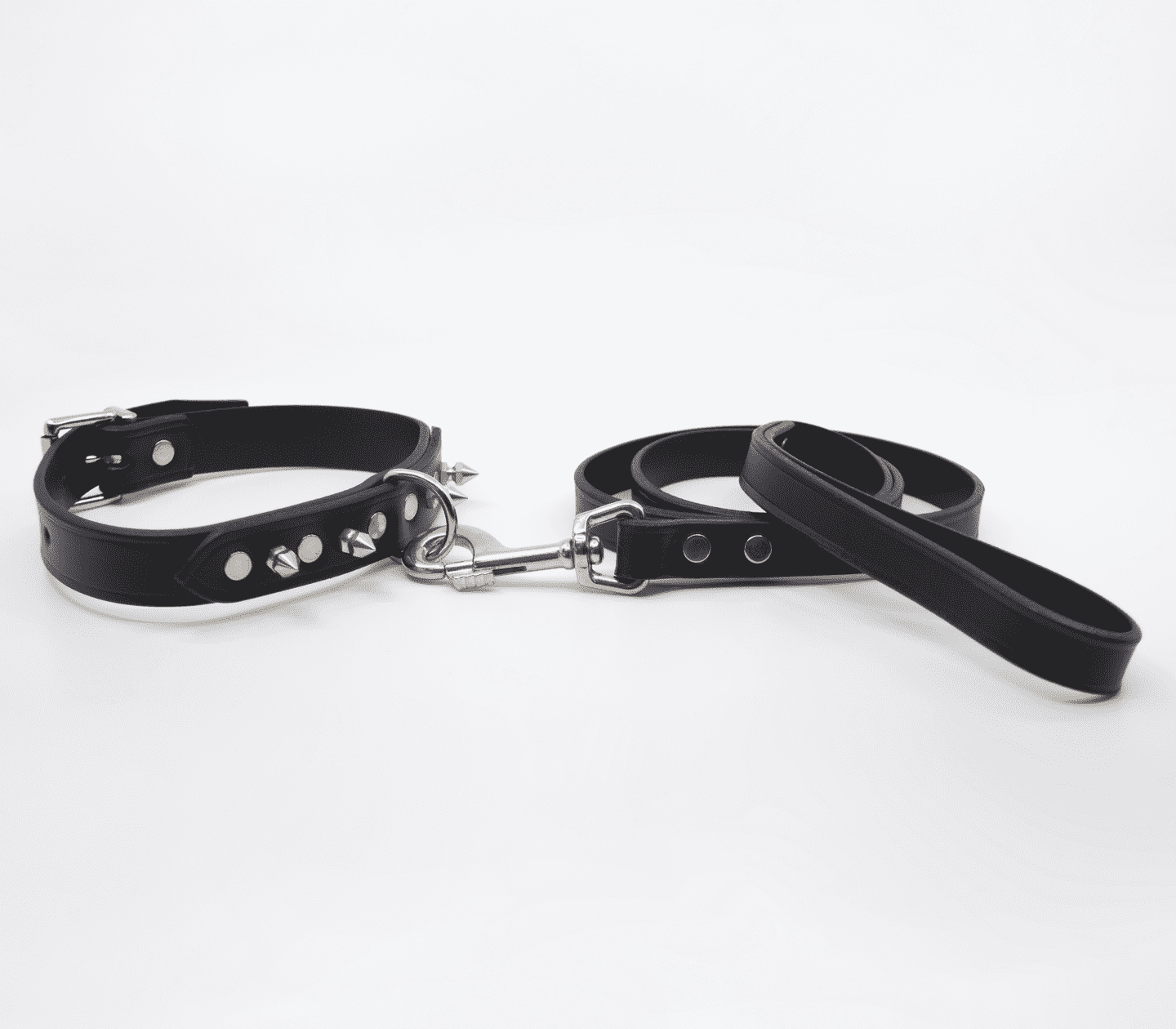 Love In Leather BDSM Collar With Short Dog Spikes Collars and Leads
