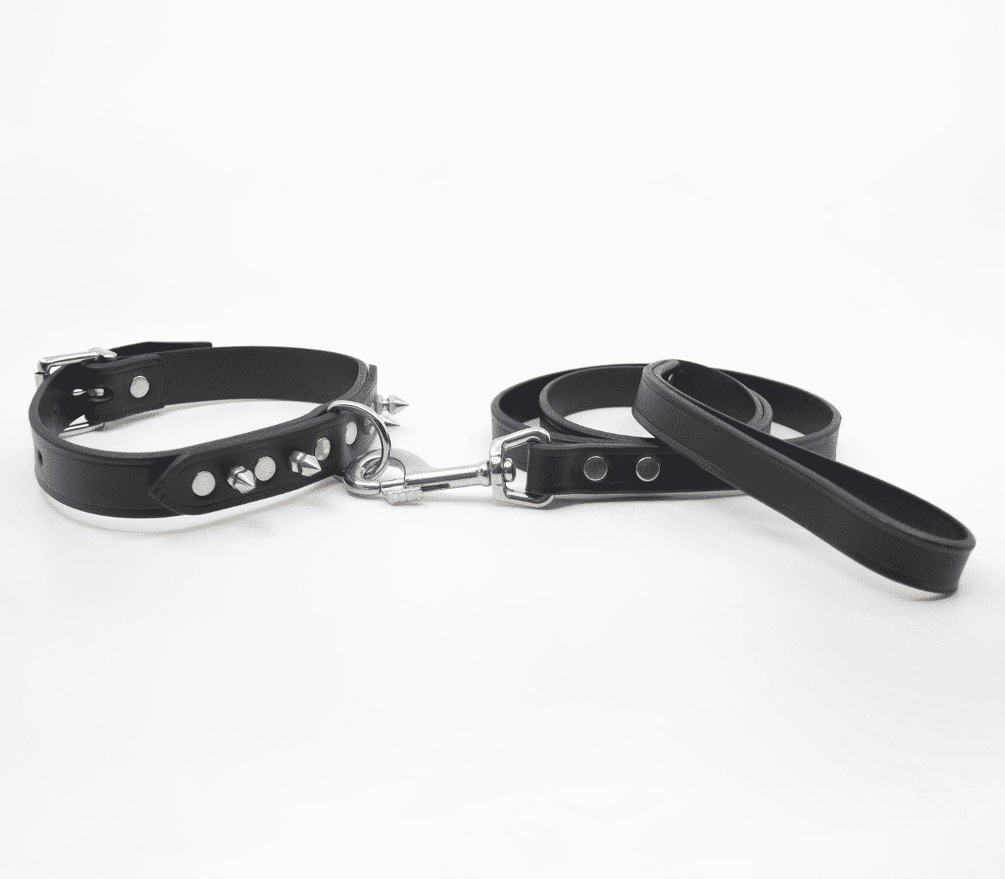 Love In Leather Classic Long Leather Bondage Lead Collars and Leads