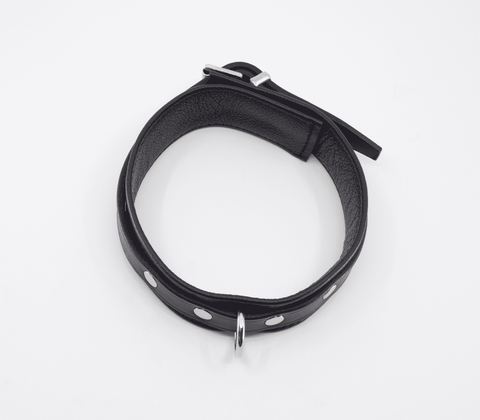 Love In Leather Flat & Grained Italian Leather Collar - Collars and Leads
