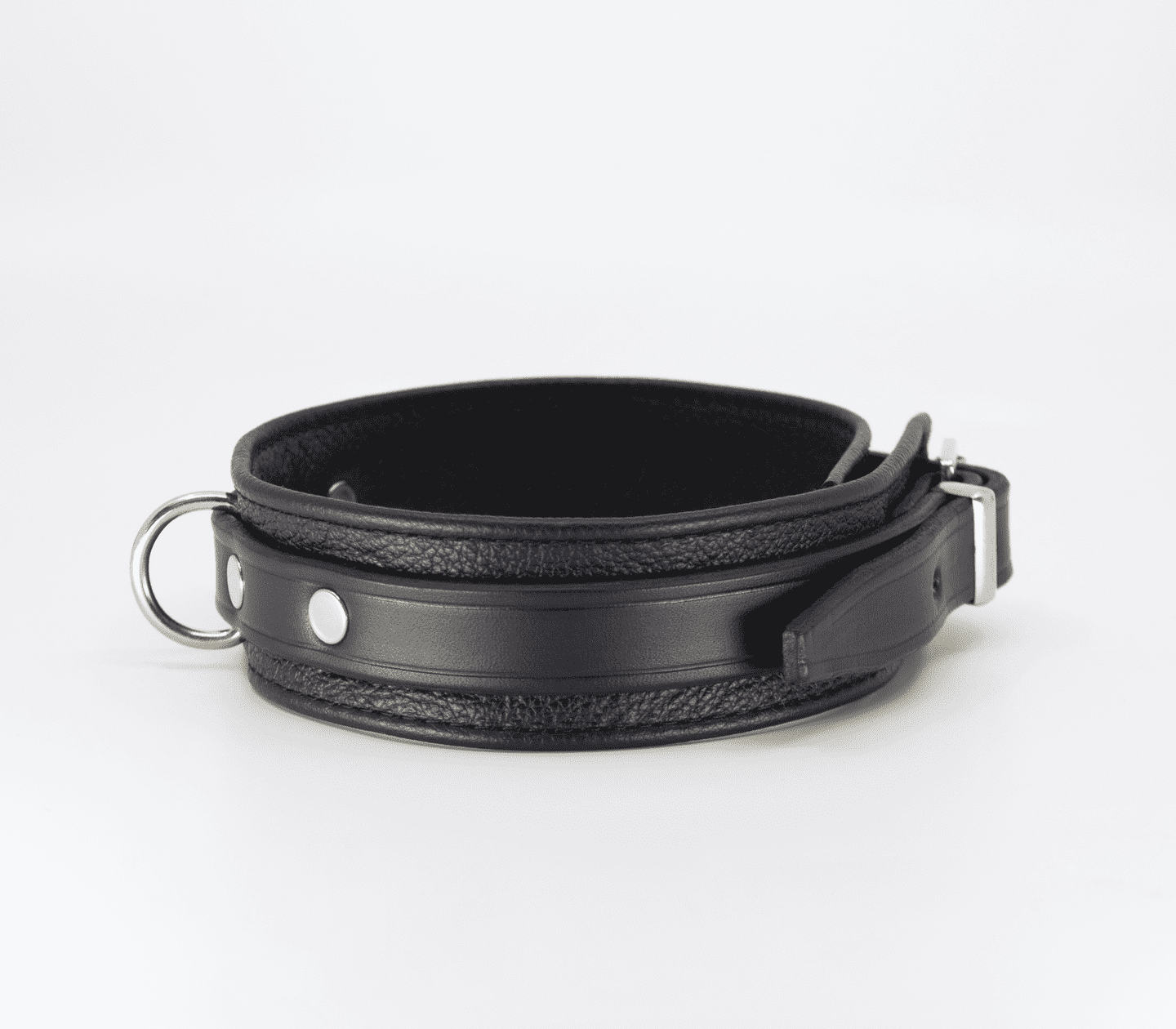 Love In Leather Flat & Grained Italian Leather Collar Collars and Leads