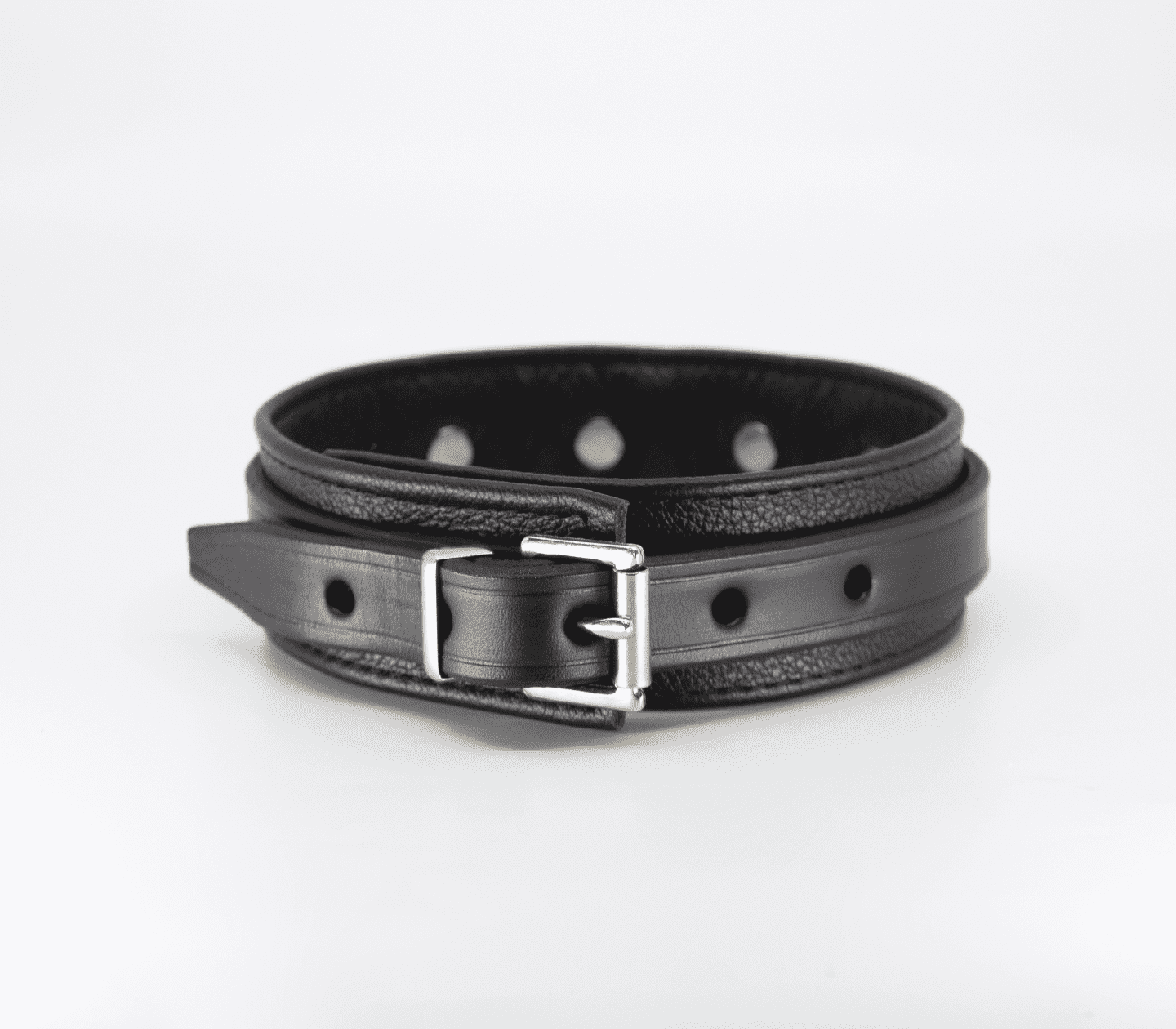 Love In Leather Flat & Grained Italian Leather Collar Collars and Leads