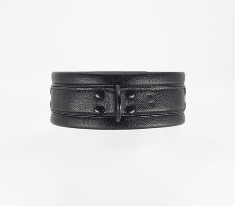 Love In Leather Faux Leather Collar & Lead Set Black - Collars and Leads