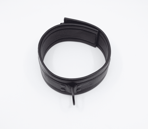 Love In Leather Faux Leather Collar & Lead Set Black - Collars and Leads