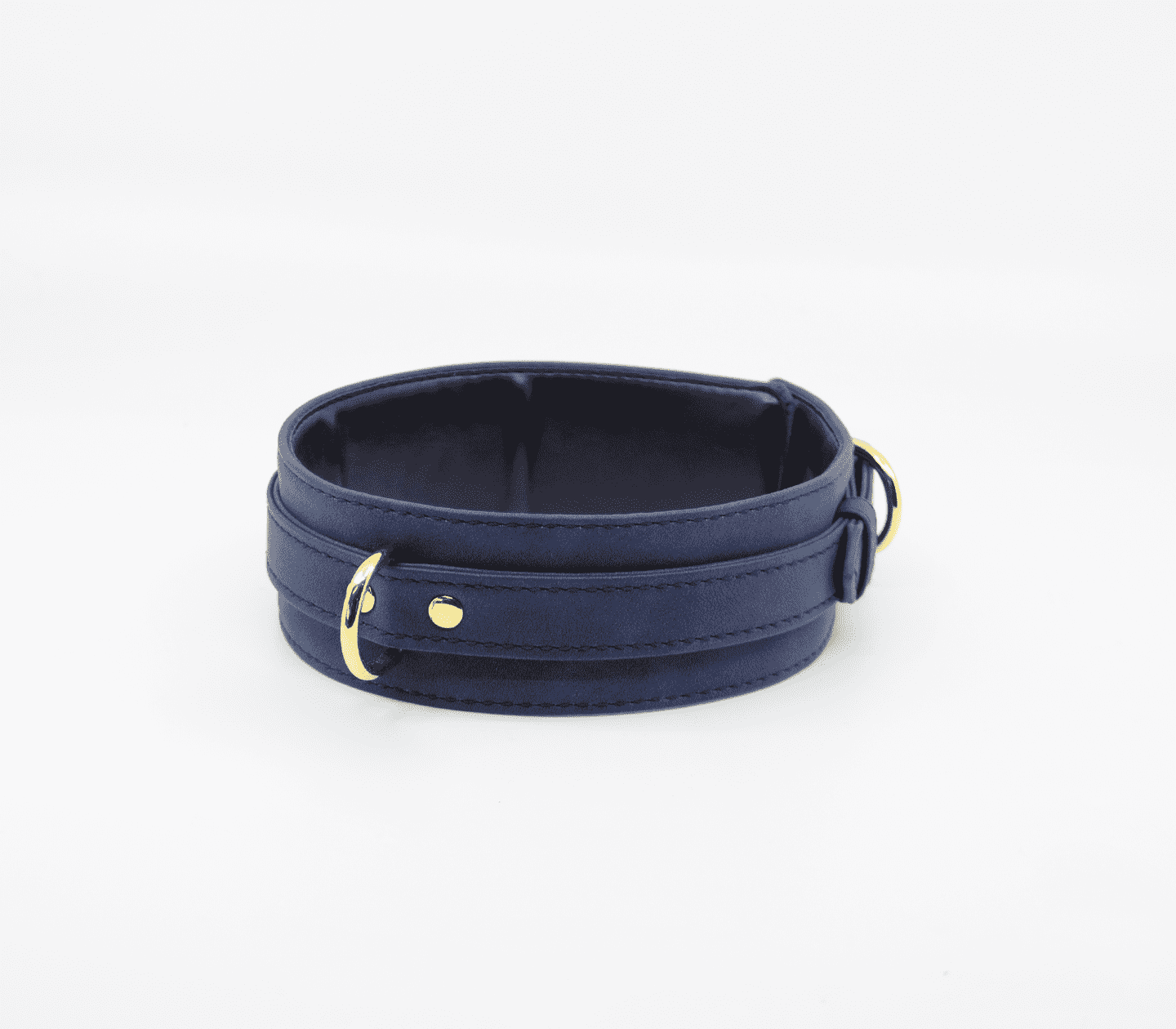 Love In Leather Premium Faux Leather Collar & Leads Blue Collars and Leads