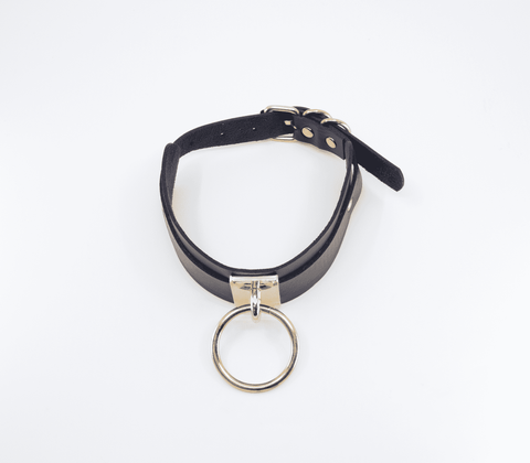 Love In Leather O-Ring Faux Leather BDSM Collar - Collars and Leads