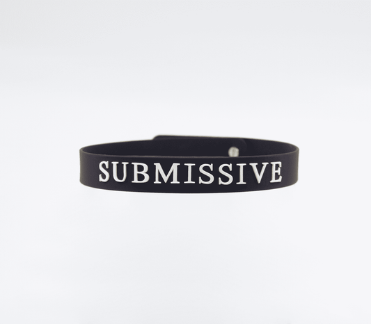 Love In Leather Silicone SUBMISSIVE BDSM Collar - Collars and Leads