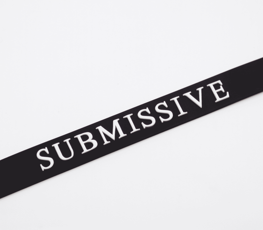 Love In Leather Silicone SUBMISSIVE BDSM Collar - Collars and Leads