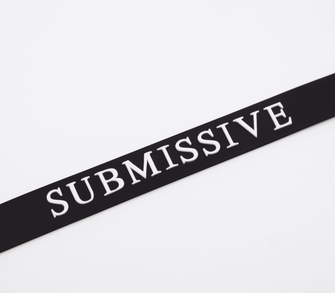 Love In Leather Silicone SUBMISSIVE BDSM Collar - Collars and Leads