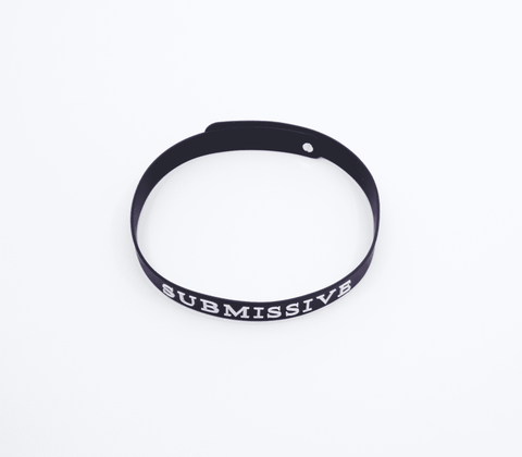 Love In Leather Silicone SUBMISSIVE BDSM Collar - Collars and Leads