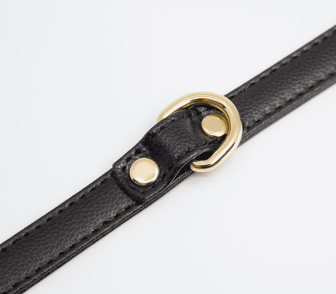 Love In Leather Heart Buckle Bondage Leather Collar - Collars and Leads
