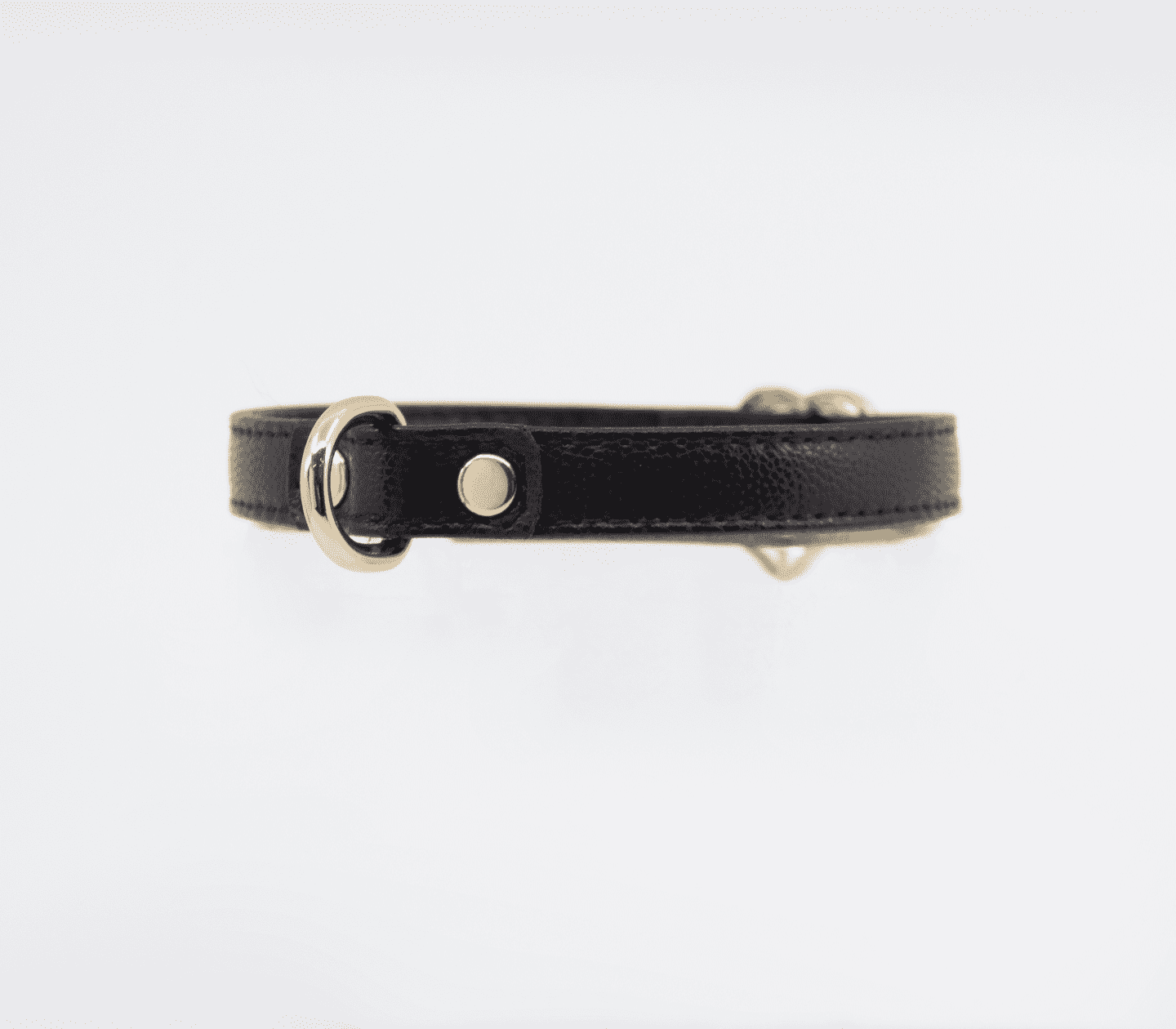 Love In Leather Heart Buckle Bondage Leather Collar Default Title Collars and Leads