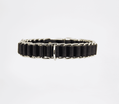 Love In Leather Chain Link Bondage Collar and Lead - Collars and Leads