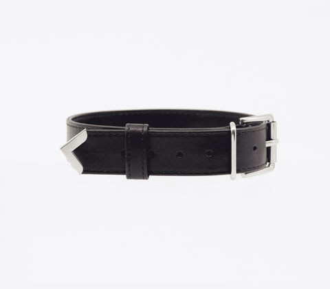 Love In Leather Tipped Bondage Collar & Lead Set - Collars and Leads