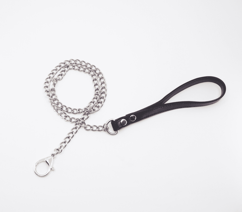 Love In Leather Tipped Bondage Collar & Lead Set - Collars and Leads