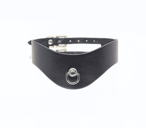 Love In Leather Double Strap Bondage Collar - Collars and Leads