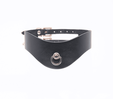 Love In Leather Double Strap Bondage Collar - Collars and Leads