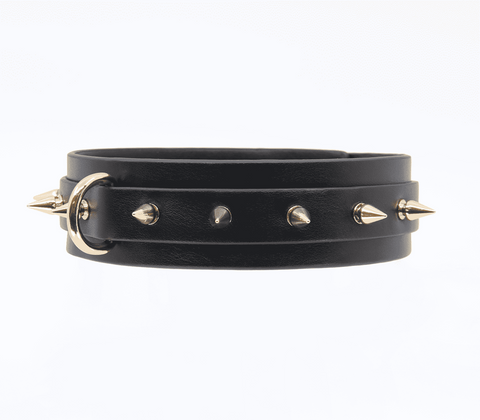 Love In Leather Double Strap Bondage Collar - Collars and Leads