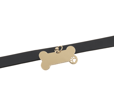 Love In Leather Engravable Bone Bondage Collar - Collars and Leads