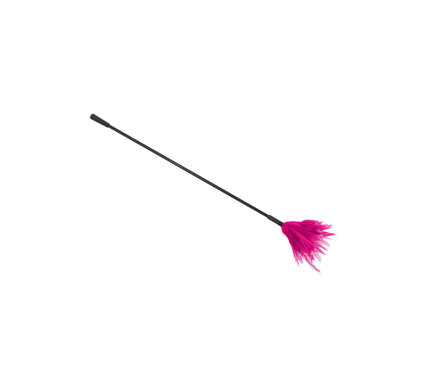 Love In Leather BDSM Crop With Feather Tickler Pink Whips And Crops