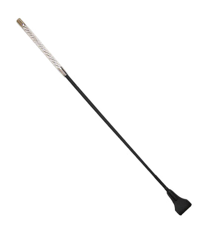 Love In Leather Long Diamante BDSM Riding Crop - Whips And Crops