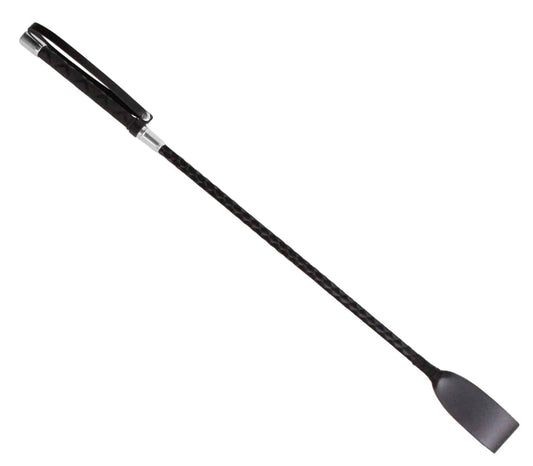 Love In Leather Braided Satin BDSM Play Crop Silver Whips And Crops