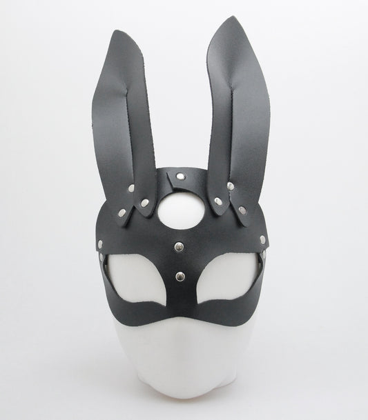 Love In Leather Half Face Leather Rabbit Mask Default Title Masks And Blindfolds