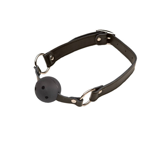 Love In Leather Bondage Gag with Breathable Ball {% if variant != 'Default Title' and variant != blank %} Default Title {% endif %} Bondage Gags and Bits