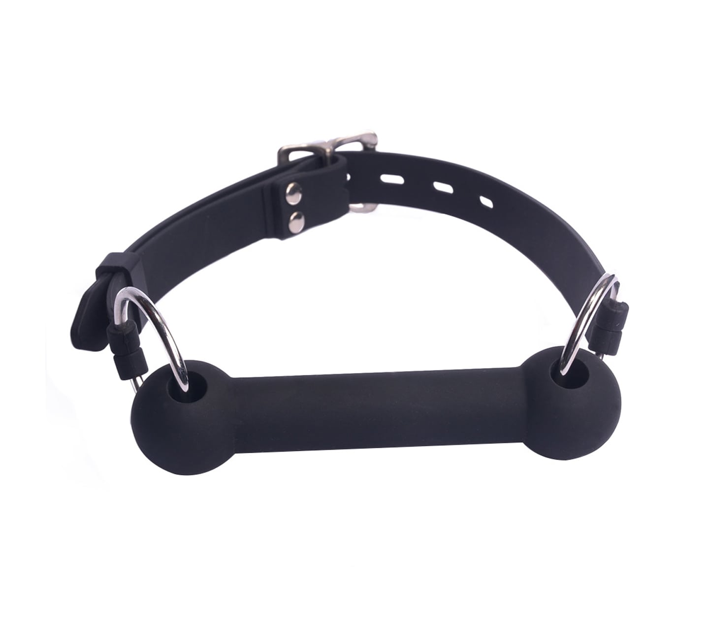 Love In Leather Silicone Bit Gag With Lockable Buckle Default Title Bondage Gags and Bits