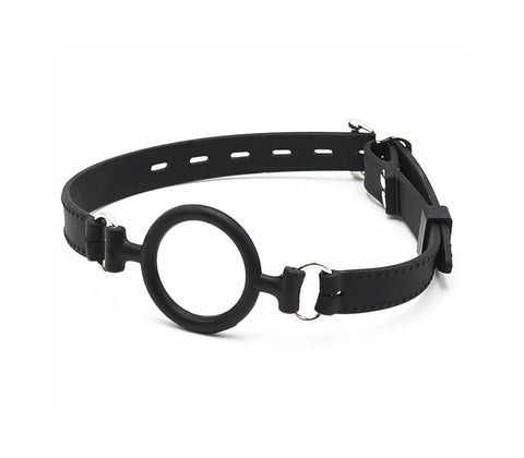 Love In Leather BDSM Play Silicone O Ring Gag - Bondage Gags and Bits