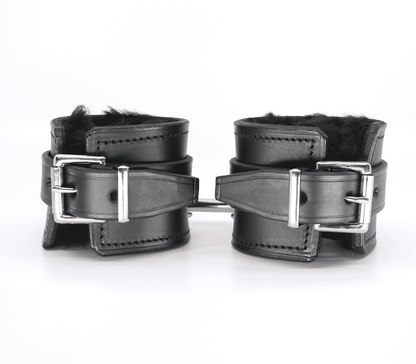 Love In Leather Sheepskin Lined Bondage Wrist Cuffs Cuffs And Restraints