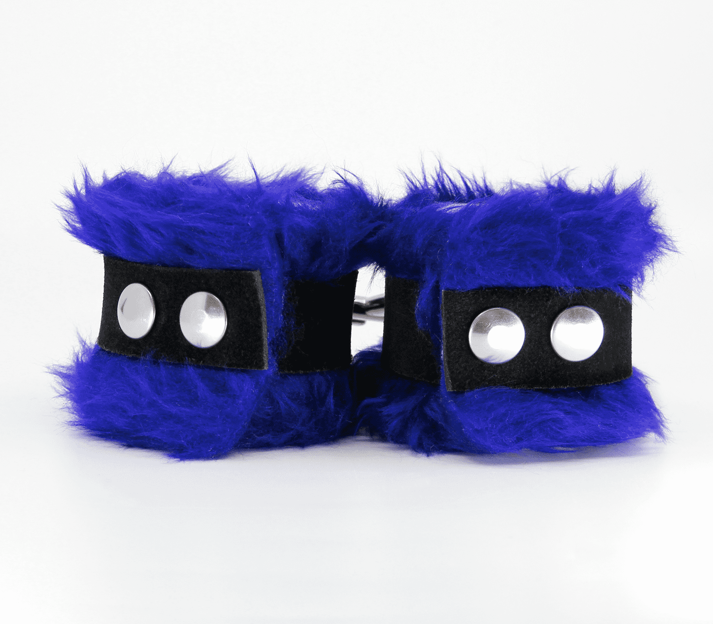 Love In Leather Fluffy Cuffs with Suede Leather Strap Cuffs And Restraints