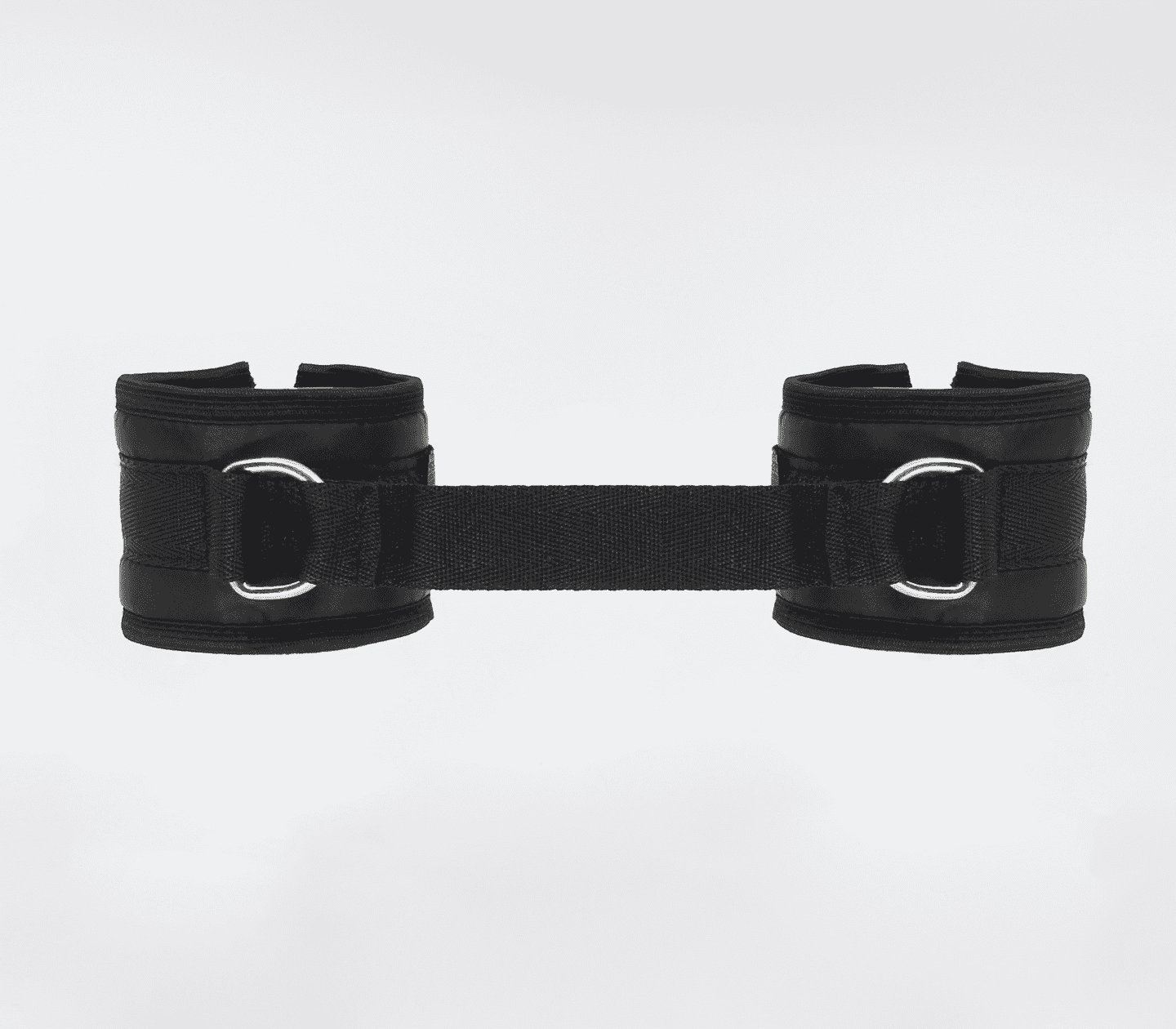 Love In Leather Bright and Soft Satin Wrist Cuffs Black Cuffs And Restraints