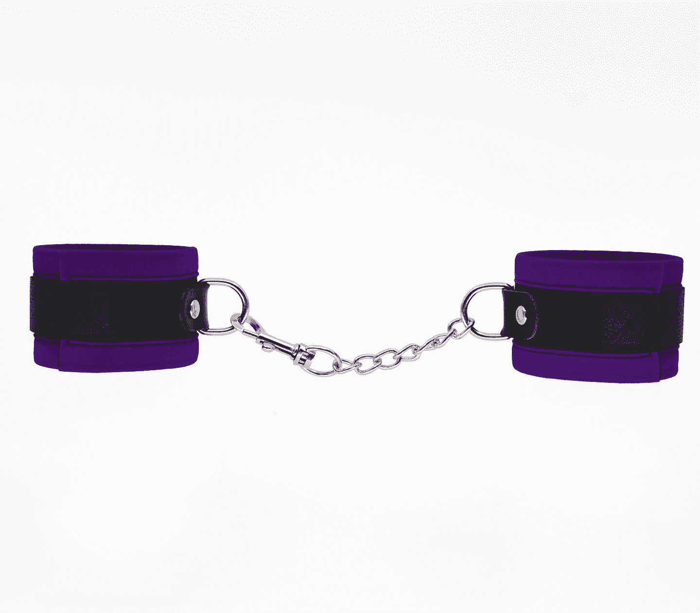 Love In Leather Lightly Padded Velveteen Hand Cuffs Purple Cuffs And Restraints