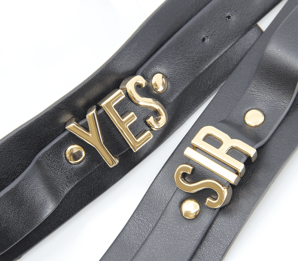 Love In Leather Yes Sir Faux Leather Wrist Cuffs Cuffs And Restraints