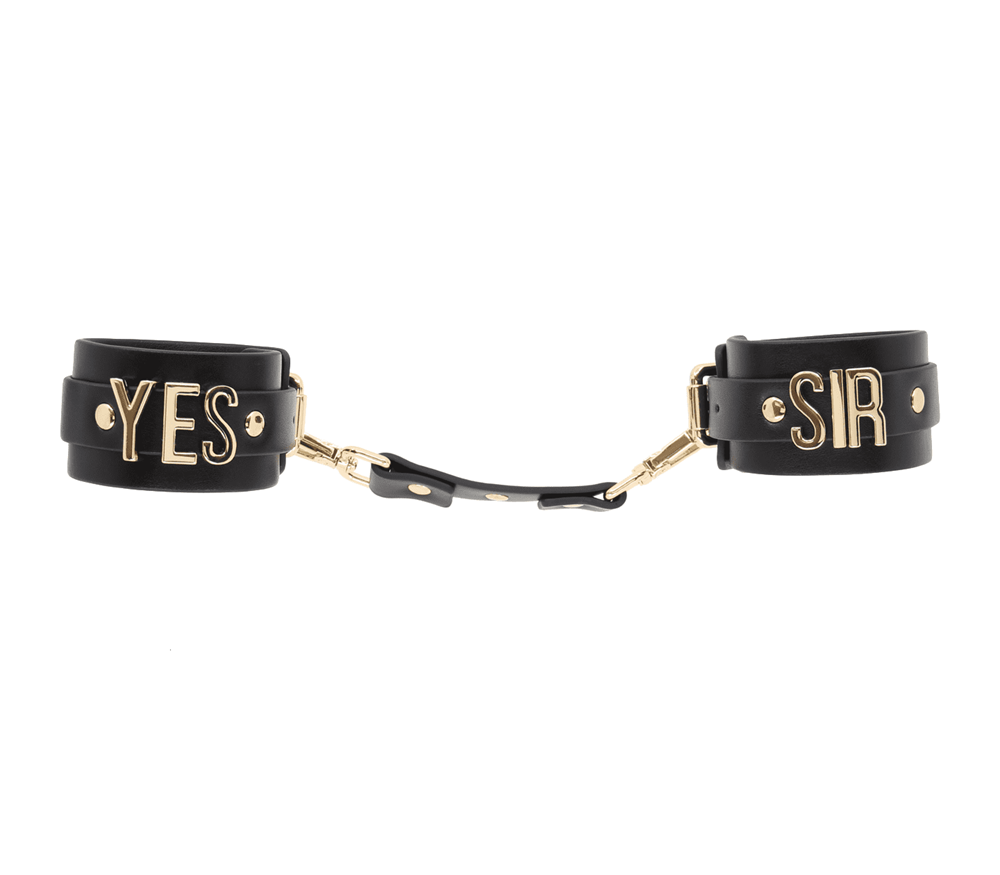 Love In Leather Yes Sir Faux Leather Wrist Cuffs Cuffs And Restraints
