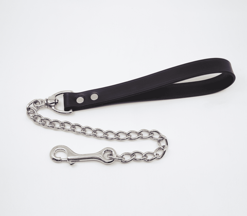 Love In Leather Fetish Play Leather & Chain Lead - Collars and Leads