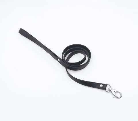 Love In Leather Long Faux Leather Bondage Lead - Collars and Leads