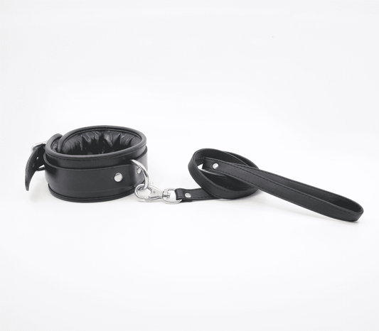 Love In Leather Long Faux Leather Bondage Lead - Collars and Leads