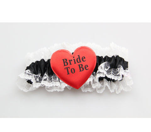 Love In Leather Bride to Be Sexy Leg Garter - Fishnet and Thigh Highs