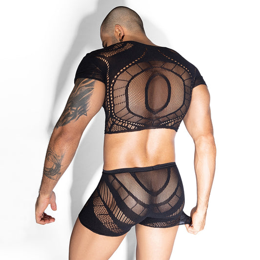 Love In Leather Sexy Extreme Plunge Boys Bodysuit - Mens Briefs And Boxers