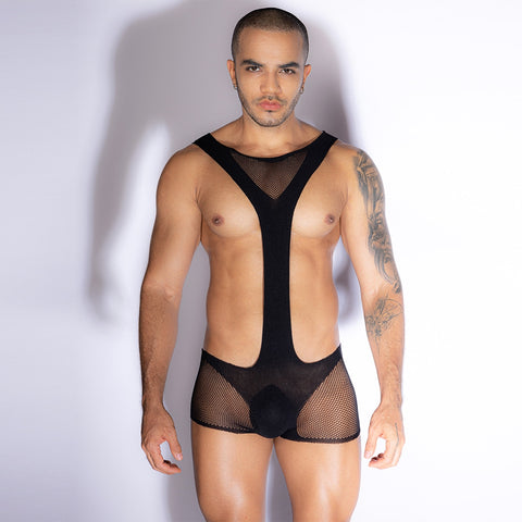 Love In Leather Sexy Mens Body Stockings - Mens Briefs And Boxers