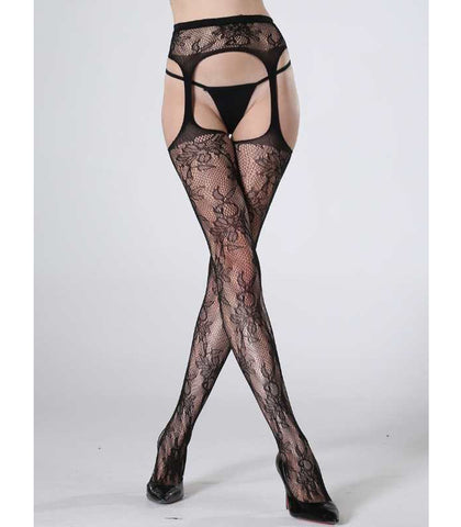 Cindy Love Sexy Womens Thigh High With Garter - Fishnet and Thigh Highs