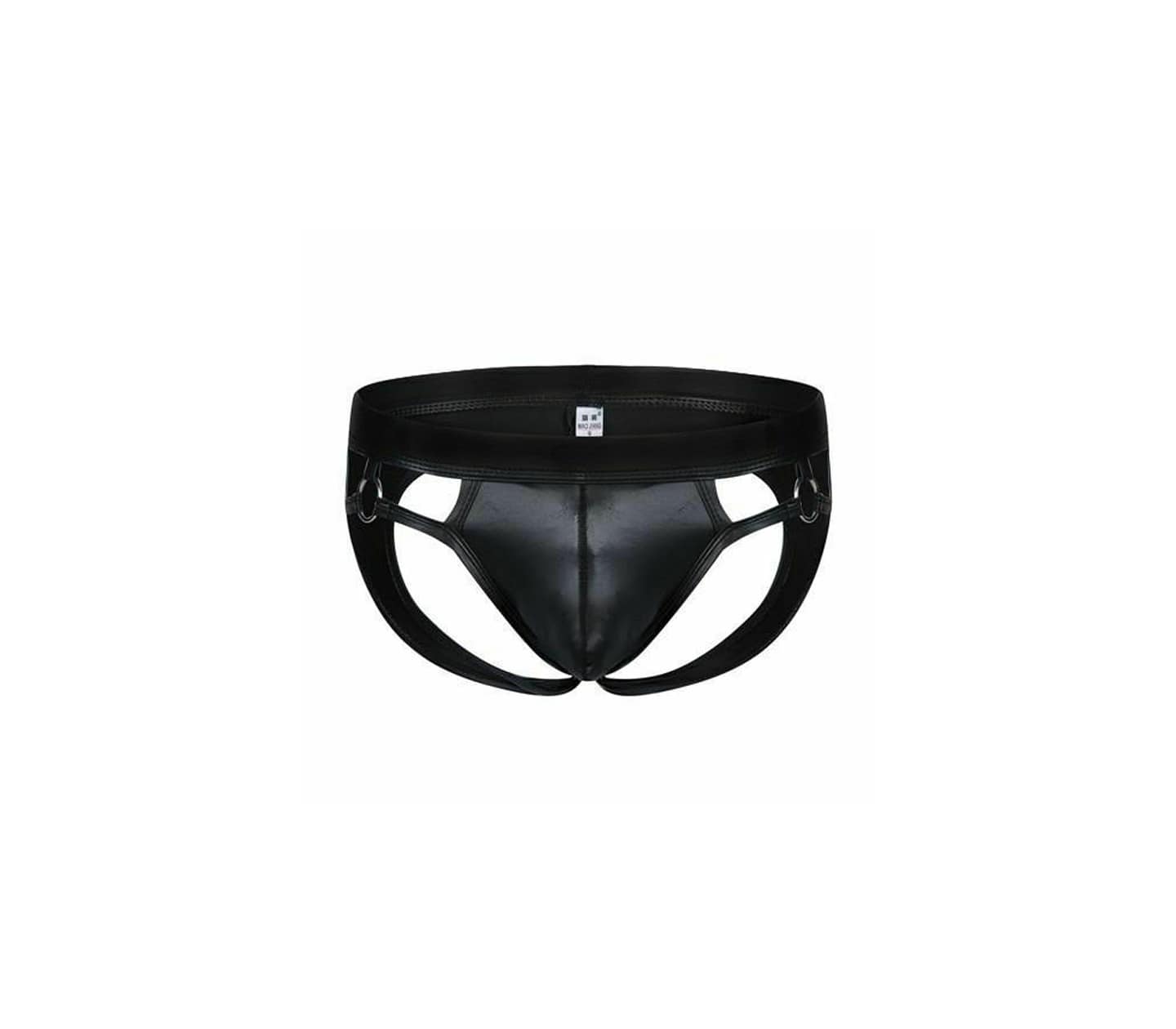 Love In Leather Mens Wet Look Jock Undies Black His Fetish