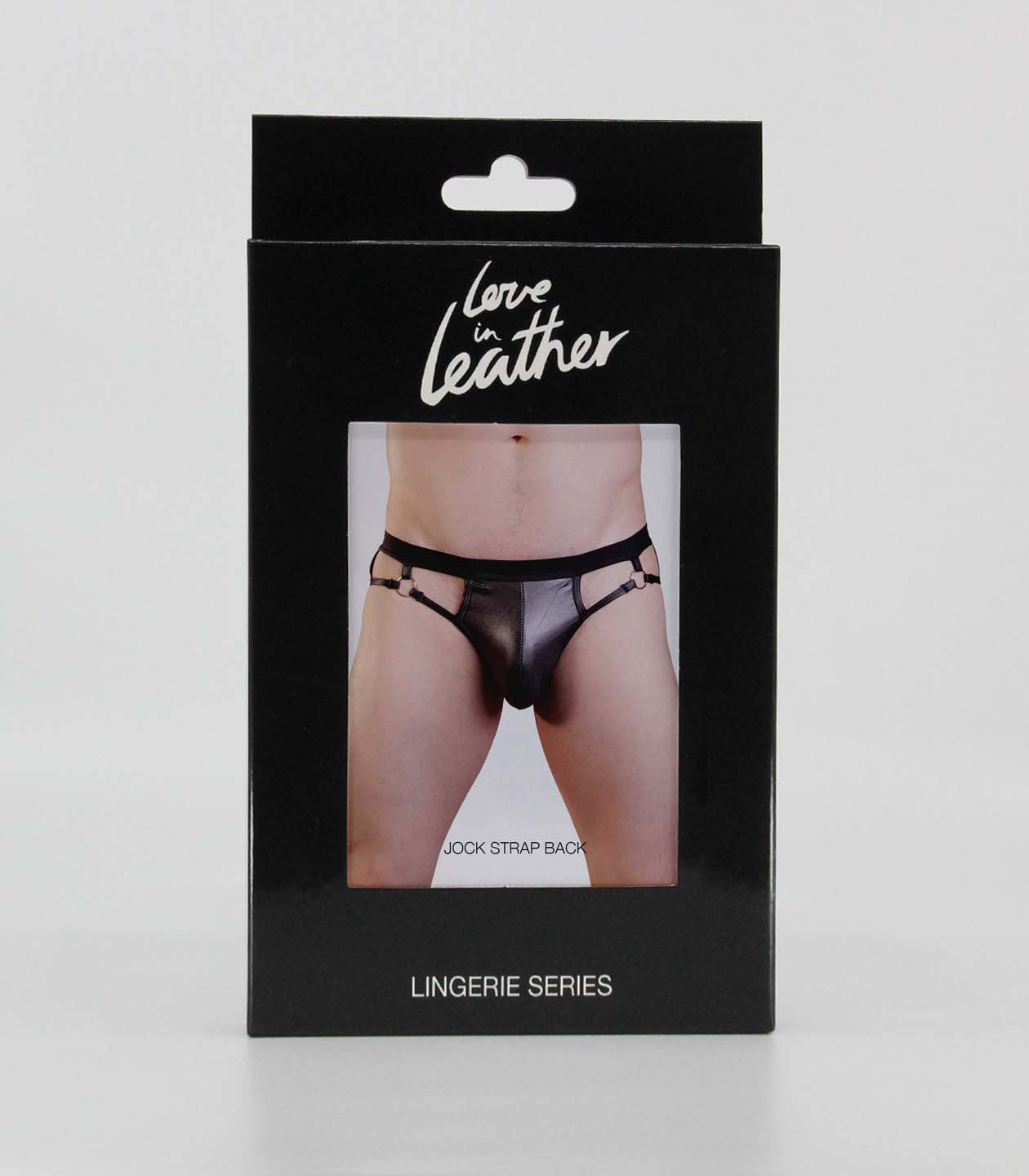 Love In Leather Mens Wet Look Jock Undies Black His Fetish