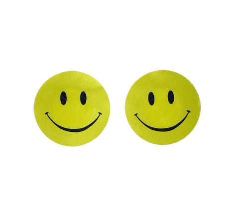 Love In Leather Smiley Face Womens Nipple Pasties - Breast and Nipple Toys