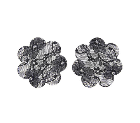 Love In Leather Sheer Lace Womens Nipple Covers - Breast and Nipple Toys