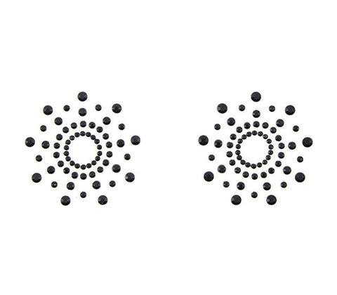 Love In Leather Rhinestone Tease Nipple Pasties - Breast and Nipple Toys