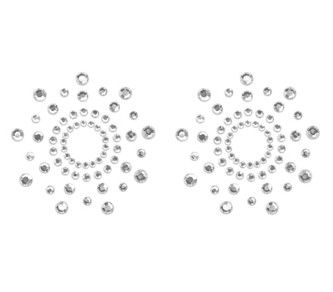 Love In Leather Rhinestone Tease Nipple Pasties - Breast and Nipple Toys